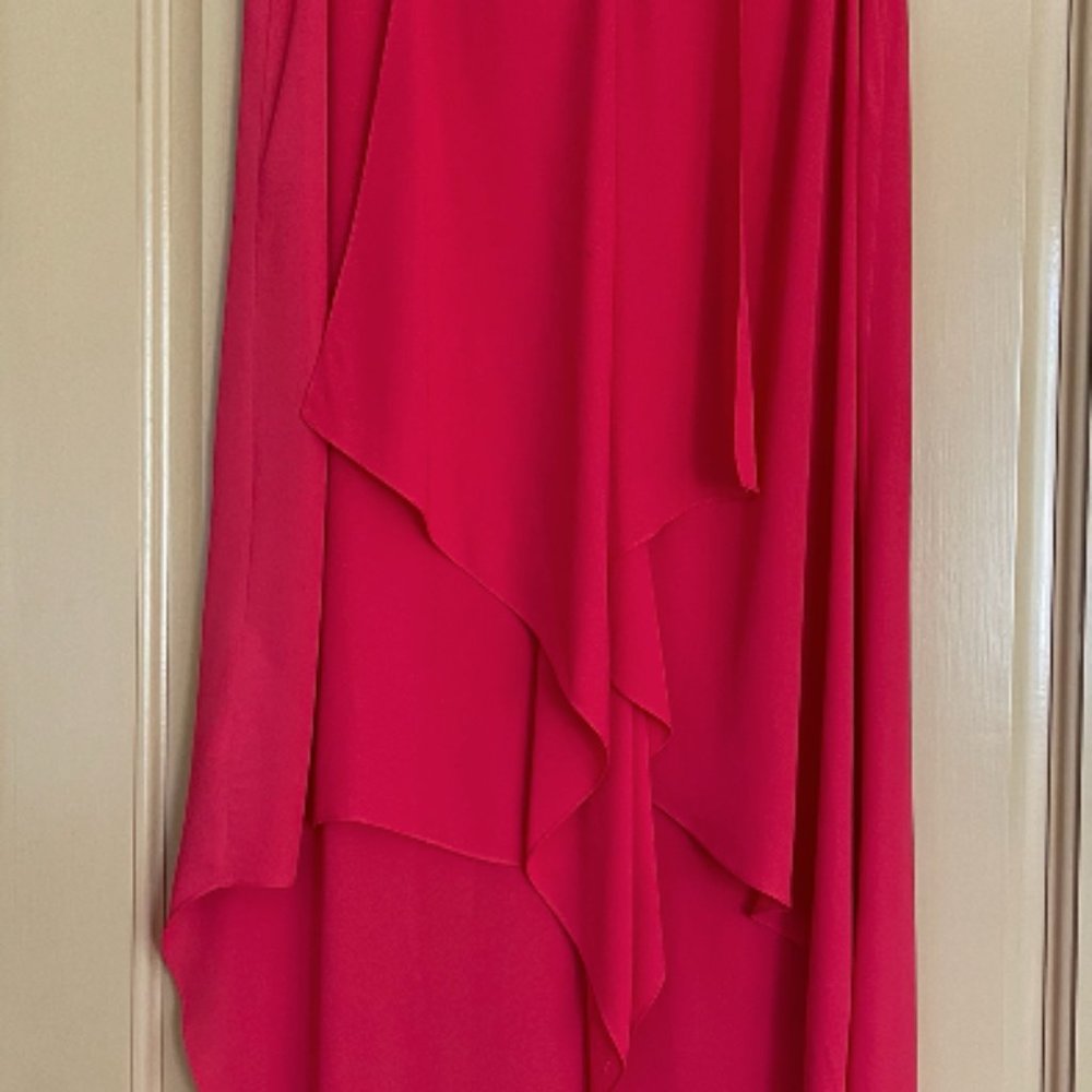 BCBG coral color size M high low dress